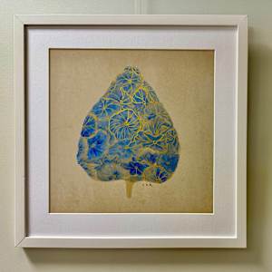 Mėlynas auksinis lapas / Blue golden leaf by Ina Loreta Savickiene 