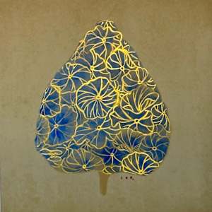 Mėlynas auksinis lapas / Blue golden leaf by Ina Loreta Savickiene