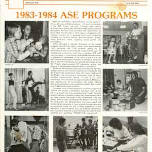 Arts in Special education newsletter- 1984 by Alan Powell, Image 1.