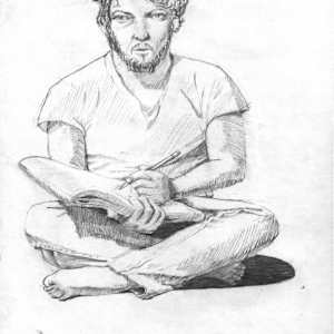 selfportrait 1970 by Alan Powell, Image 1.