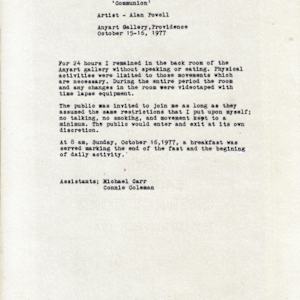 Communion 1977 by Alan Powell, Image 7.