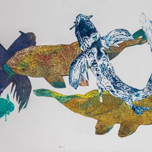Koi-Monoprints by Alan Powell 