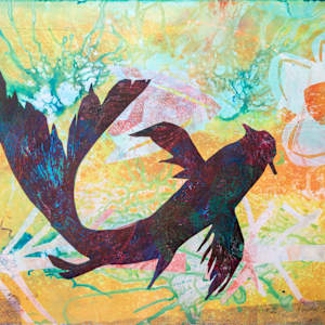Koi-Monoprints by Alan Powell  Image: Koi#2