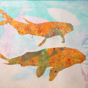 Koi-Monoprints by Alan Powell  Image: koi#5