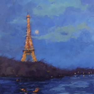 Moon Rising over Paris by Susie Rachles