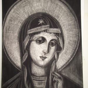 Holy Mother - charcoal by Gallina Todorova