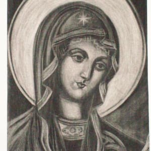 2 Holy Mother - charcoal by Gallina Todorova