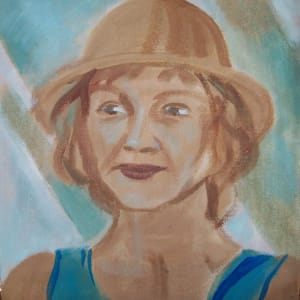 My mother with a hat - 70th Birthday by Gallina Todorova