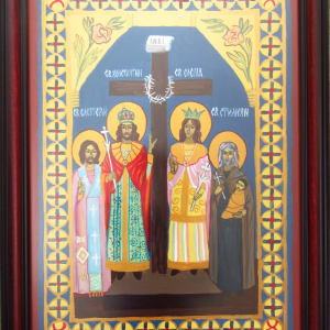 St Konstantin and Elena with St Stilian and St Elevteriy by Galina Todorova