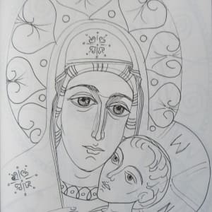 Holy Mother with Jesus child by Galina Todorova