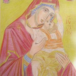 Holy Mother with Jesus child by Galina Todorova