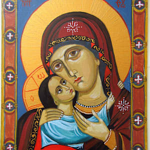 Holy Mother Glikofilussa - 19 century Bulgaria by Galina Todorova
