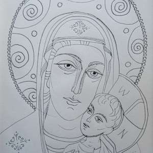 Holy Mother with Jesus child by Galina Todorova