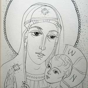 Holy Mother with Jesus child by Galina Todorova