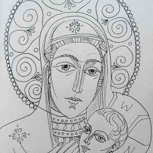 Holy Mother with Jesus child by Galina Todorova, Image 1.