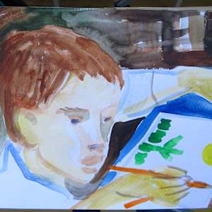 Child, painting by Galina Todorova, Image 1.