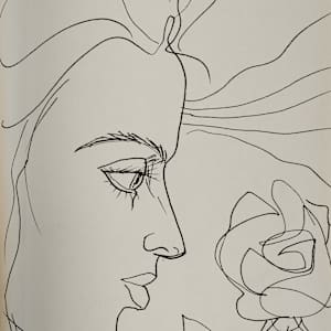 Girl with a rose by Galina Todorova