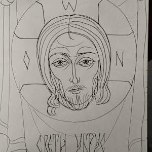 Jesus Christ Mandylion by Galina Todorova, Image 1.