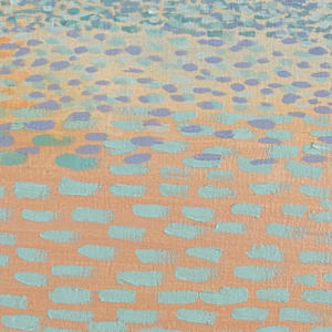 Ocean Sunset by Barbara Aroney  Image: Ocean Sunset, Acrylic and oil on canvas 51x41cm Framed. Detail
