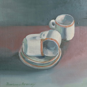 Green and Brown (Cups) by Barbara Aroney 