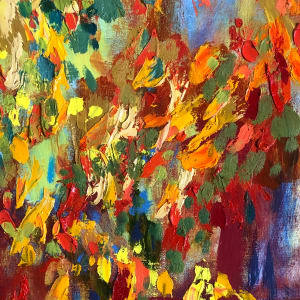 Fall by Barbara Aroney  Image: Fall. Oil on canvas 45.2x60.4x3cm Detail 2