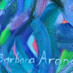 Breaking Through Blue by Barbara Aroney  Image: Breaking Through Blue Oil on canvas 51x40cm signature