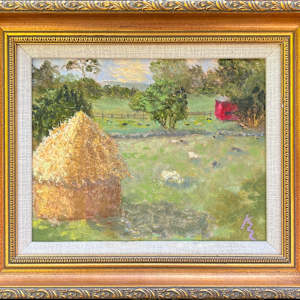 Hill-Stead Haystacks - Plein Air by Kate Emery 