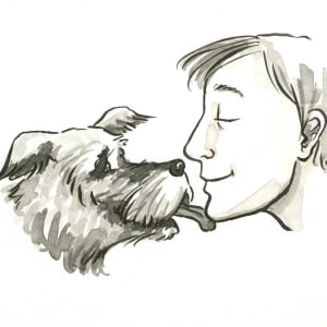 Dog Licking Pavel's Chin