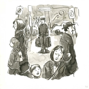 Pavel Arriving in Crowded City, Image 1.