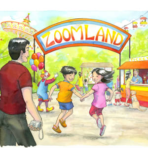Zoomland  Image: Going to Zoomland with my parents and cousin.
Uncropped.