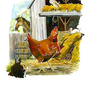 The Little Red Hen: there was a little red hen, Image 1.