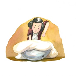 Sara Daydreams while Punching Bread Dough, Image 1.