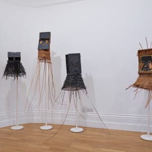 Desk number 7, 2021 by sonia e barrett  Image: Install of the whole series at a private view