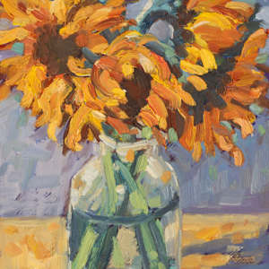 Four Sunflowers by Malcolm Dewey