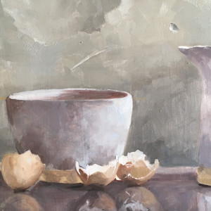 Pots and eggshells by Penny German