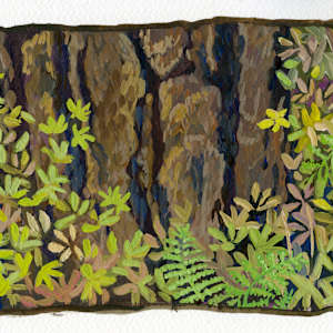 Ponderosa Bark and Azalea by Faith Rumm