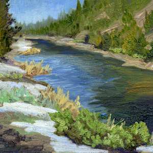 Yellowstone Afternoon, en plein air by Faith Rumm, Image 1.