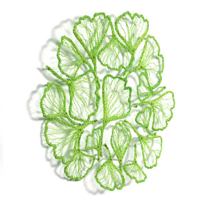 Green Ginkgo Circle by Meredith Woolnough 