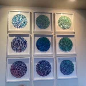 Ombre Coral Circle Series by Meredith Woolnough 