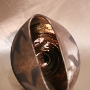 Gold Raku 04 by Wilhelmina Ceramics 