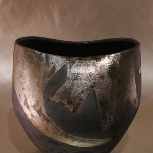 Gold Raku 04 by Wilhelmina Ceramics 
