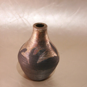 Gold Raku 12 by Wilhelmina Ceramics
