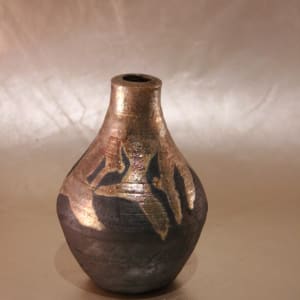 Gold Raku 12 by Wilhelmina Ceramics 