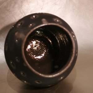 Gold Raku 11 by Wilhelmina Ceramics 
