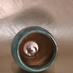 Gold Raku 07 by Wilhelmina Ceramics 