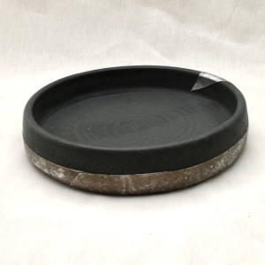 Large Dish with Leather Ribbon (Unavailable) by Wilhelmina Ceramics