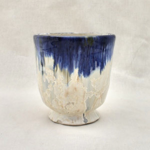 Cobalt Drip - 3 by Wilhelmina Ceramics