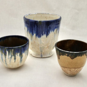 Cobalt Drip - 2 by Wilhelmina Ceramics 