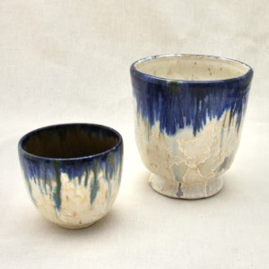Cobalt Drip - 4 by Wilhelmina Ceramics 