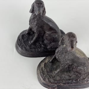 5107. - Bronze Dog Sculpture   (2 pieces) 